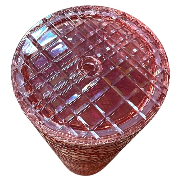 STARBUCKS Rose Gold/Blush Pink Jeweled Studded Tumbler No Straw - Picture 2 of 3